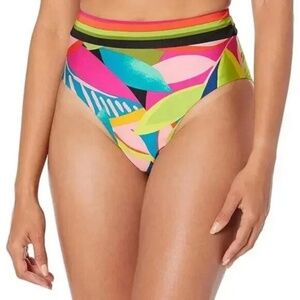 Trina Turk Rainforest Reversible Hi-Waist Bottom in Multi